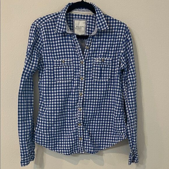 Hollister Gilly Hicks Cotton Button Front Shirt - Picture 1 of 5